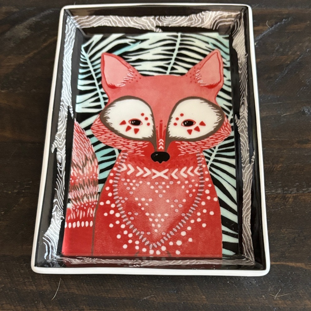 Red Fox Decorative Tray